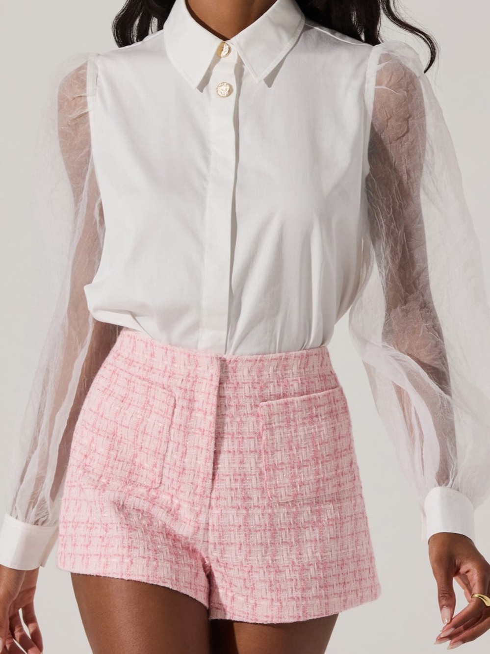 ✨ NEW WITH TAGS | ASTR the Label Organza Puff Sleeve Blouse